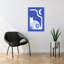 Whimsical Moon Cat Abstract Dreamy Modern Cat Flower Landscape Wall Art Print 1 Piece Wrapped Canvas Wall Art-1232097854