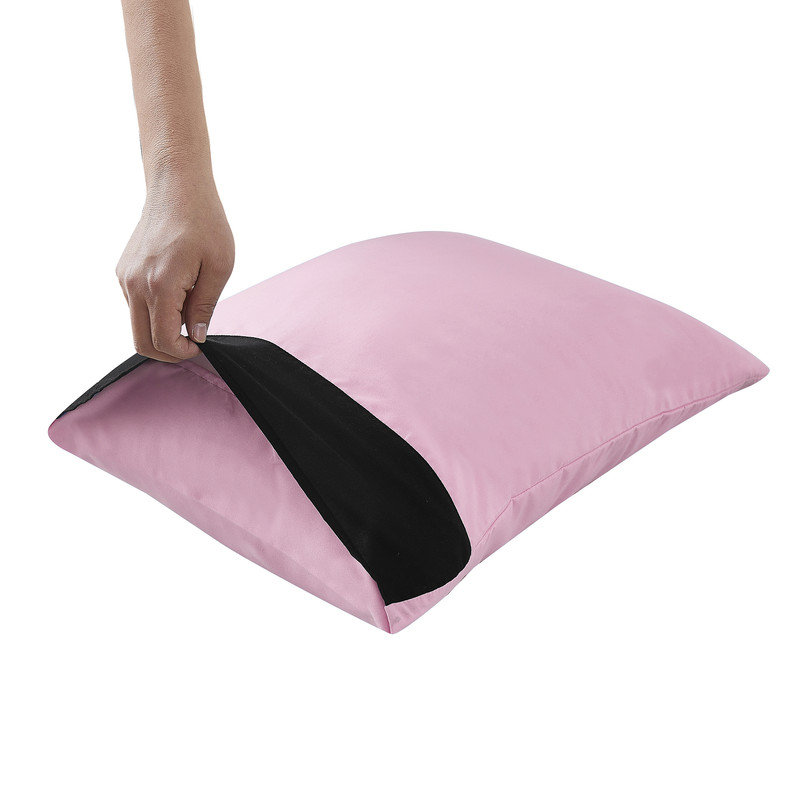 2 Pcs Patchwork Pillowcase, Pink, King Pillowcase