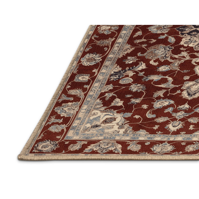 Tapis brun lavable à la machine, Carré 7 pi