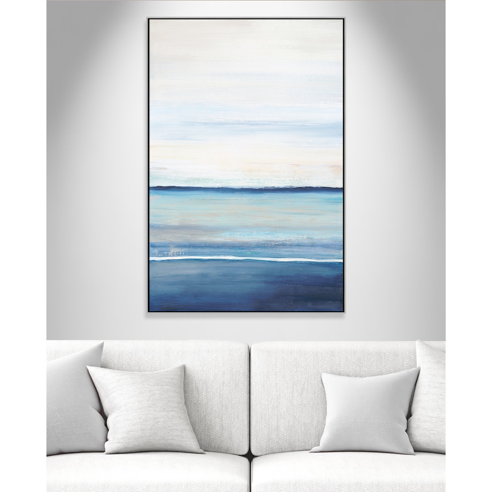 Distant Whispers by Filippo Ioco - Painting Print, Silver Framed Canvas, 61.5" H x 41.5" W x 2" D