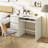 Computer Desk With Power Outlet Keyboard Tray And 3 Large Drawers-1944587404