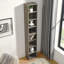 Étagère de rangement multimédia à 8 niveaux, armoire de rangement compacte CD DVD avec tablettes ajustables, bibliothèque haute étroite pour bureau à domicile, bibliothèque multifonctionnelle à deux étages
