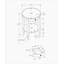 Table d'appoint, 2 niveaux, table de bout, table d'appoint, ronde, table de chevet, chambre à coucher, lampe, placage brun, transitionnel