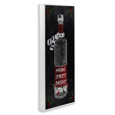 "Make Spirits Bright Bottle Canvas" par Natalie Carpentieri