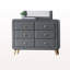 Commode moderne en tissu gris clair