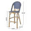 Set Of 2 Outdoor PE Rattan French Barstool-864120201