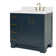 Freitas 36'' Solid Wood Single Bathroom Vanity with 1.5'' Carrara Quartz Top, Right Offset Rectangular Sink