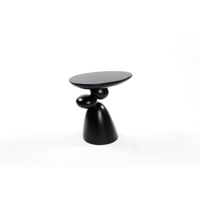 Table moderne minimaliste en fibre de verre, table basse ovale et de bout pour la décoration intérieure, teinture Scratch, facile à entretenir, imperméable et élégante, sans assemblage