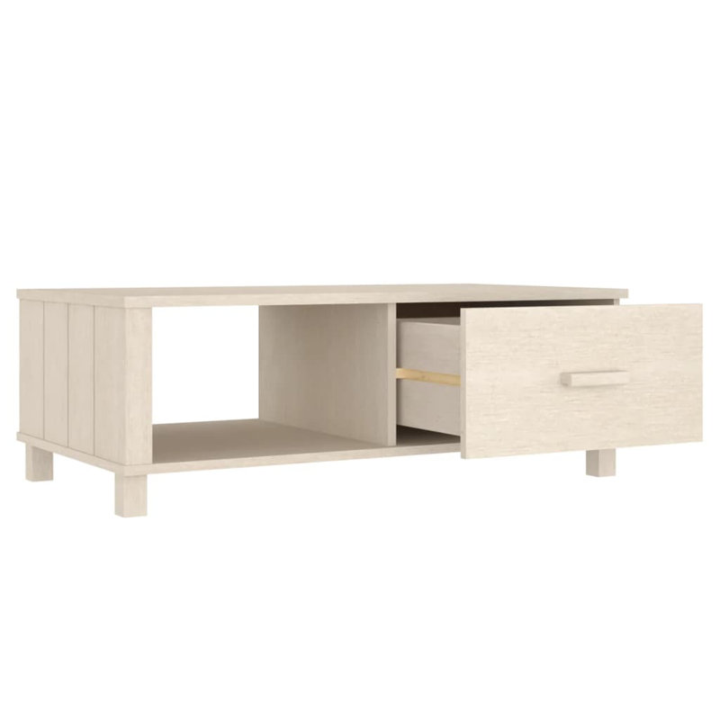 Table basse simple avec rangement Hamar, Brun miel