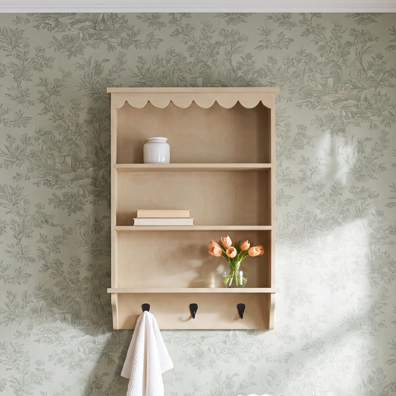 Edan 3 Hook Wall Rack, Natural