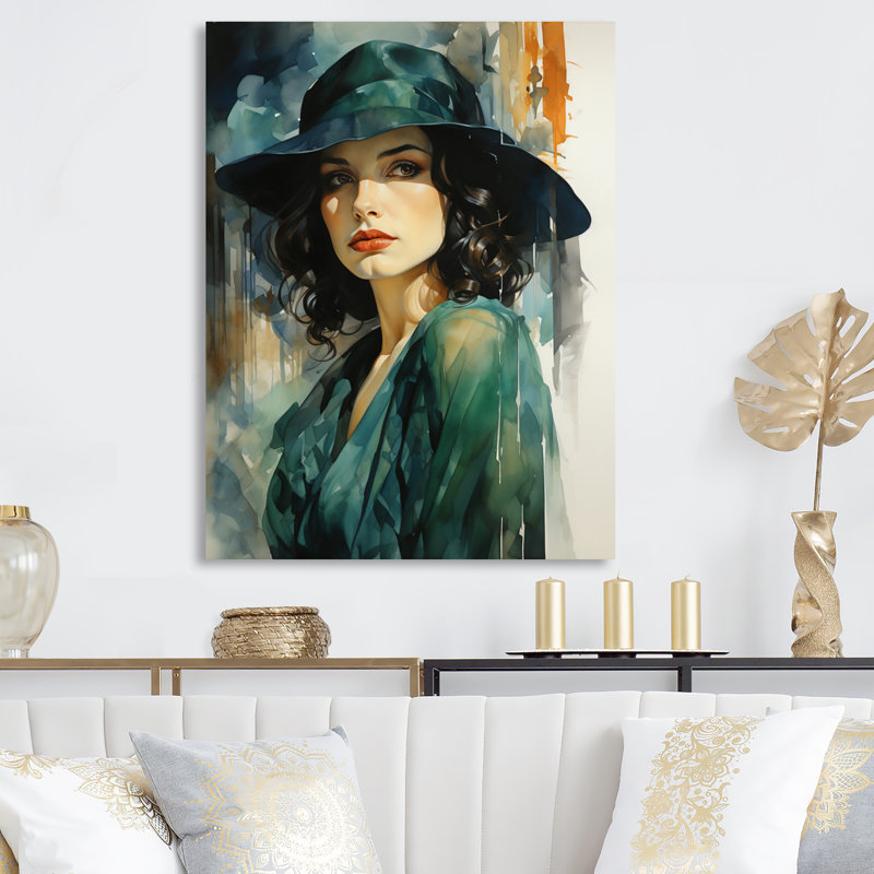 «Fashion 1930S Depression Portrait II», impressions sur métal tendance, H 40 po x l 30 po x P 1 po