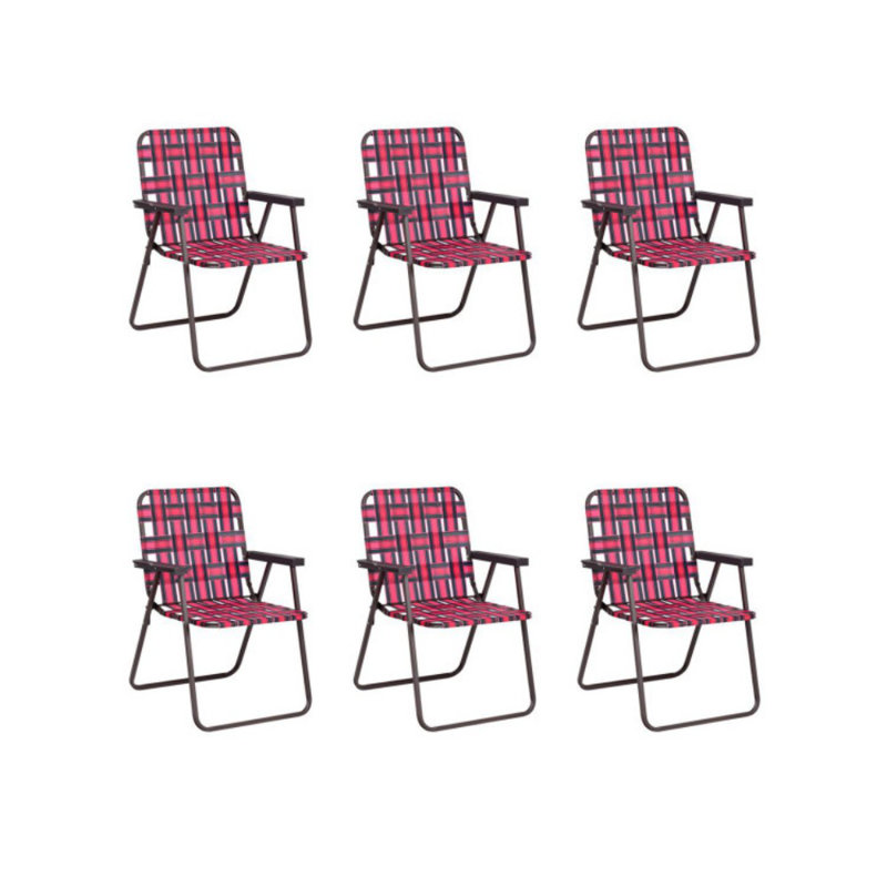 Chaise de plage pliante 6 pièces pour chaise de plage