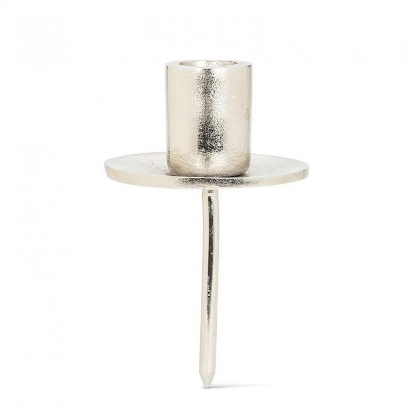 Porte-bougie pilier, Argent argent