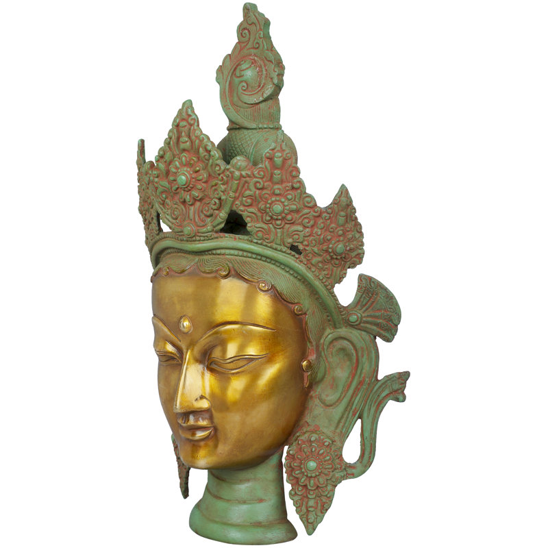 Masque de Tara, buste bouddhiste tibétain