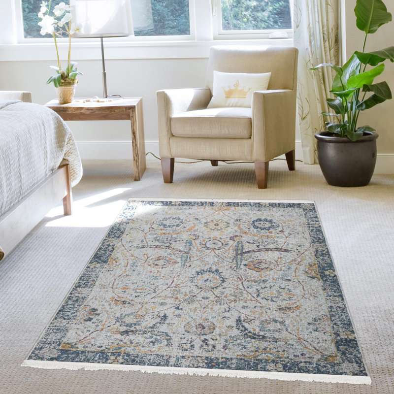 Paterson Washable Abstract Indoor Rug, Rectangle 5'3" x 7'