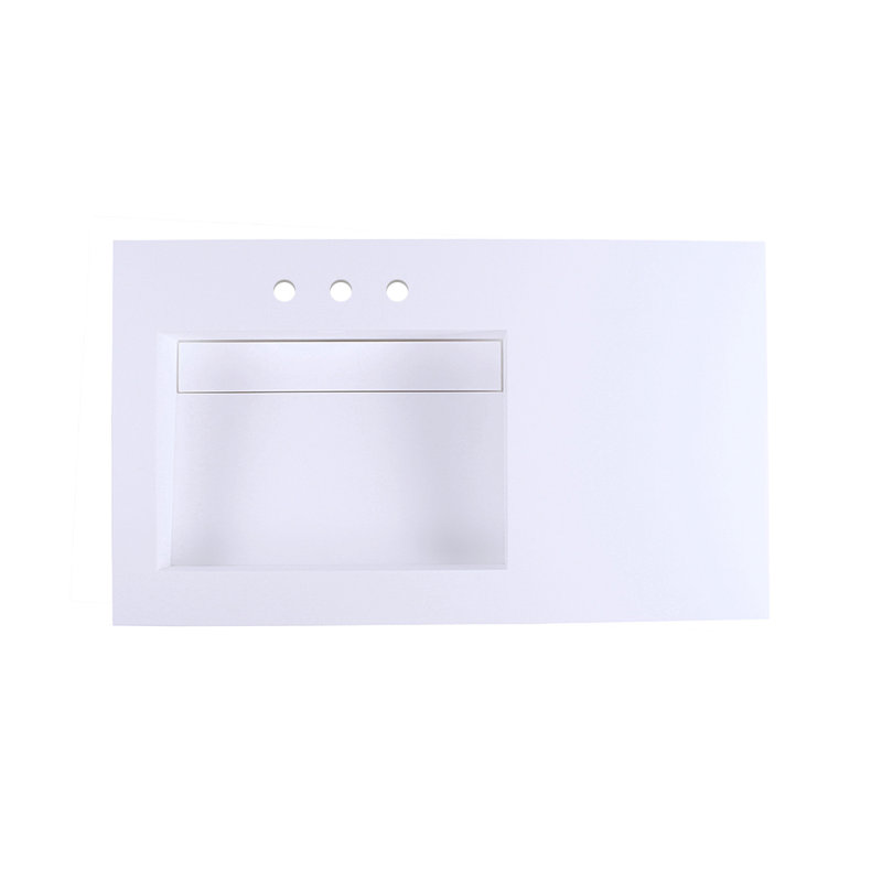 Kubista Bathroom Sink, 8" Centers, Matte White