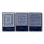 Indigo Tile IV - Toile tendue avec châssis sur mesure - 3 pièces-2146112761