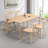 Sierra Rectangular Solid Wood Dining Room Set For 4, Compact Space Design-728162863-729284740