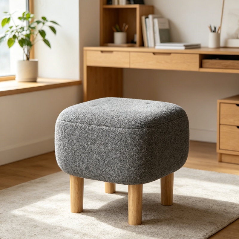 Upholstered Bench, Dark Grey