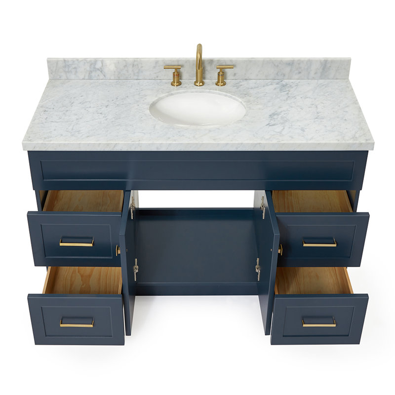 Ensemble de meuble-lavabo simple 55 po Abell, Bleu minuit