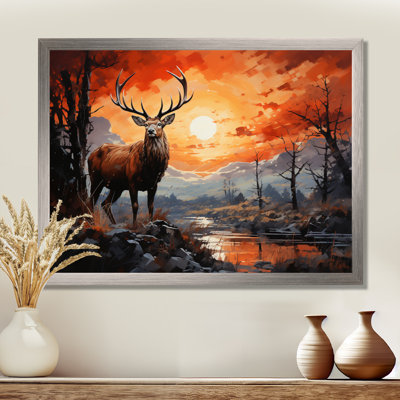 Deer Bold Silhouette - Animals Canvas Prints