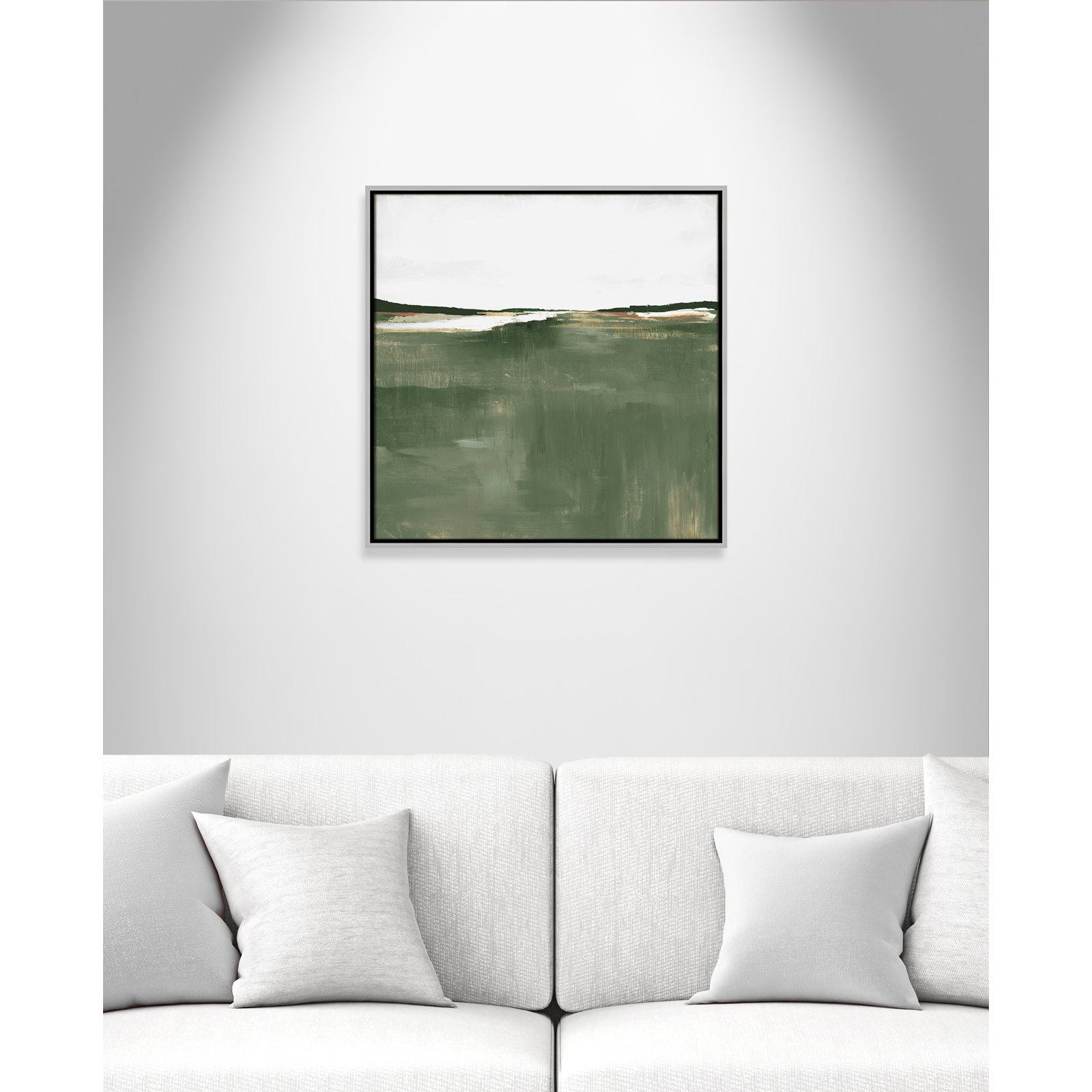 Dauntsey "Green Sea" Print by Isabelle Z, 25.5" H x 25.5" W, Silver
