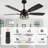 52" Farmhouse Ceiling Fan with Light and Remote, 6 Speed Reversible DC Motor Industrial Ceiling Fan for Living Room Patio-650585150