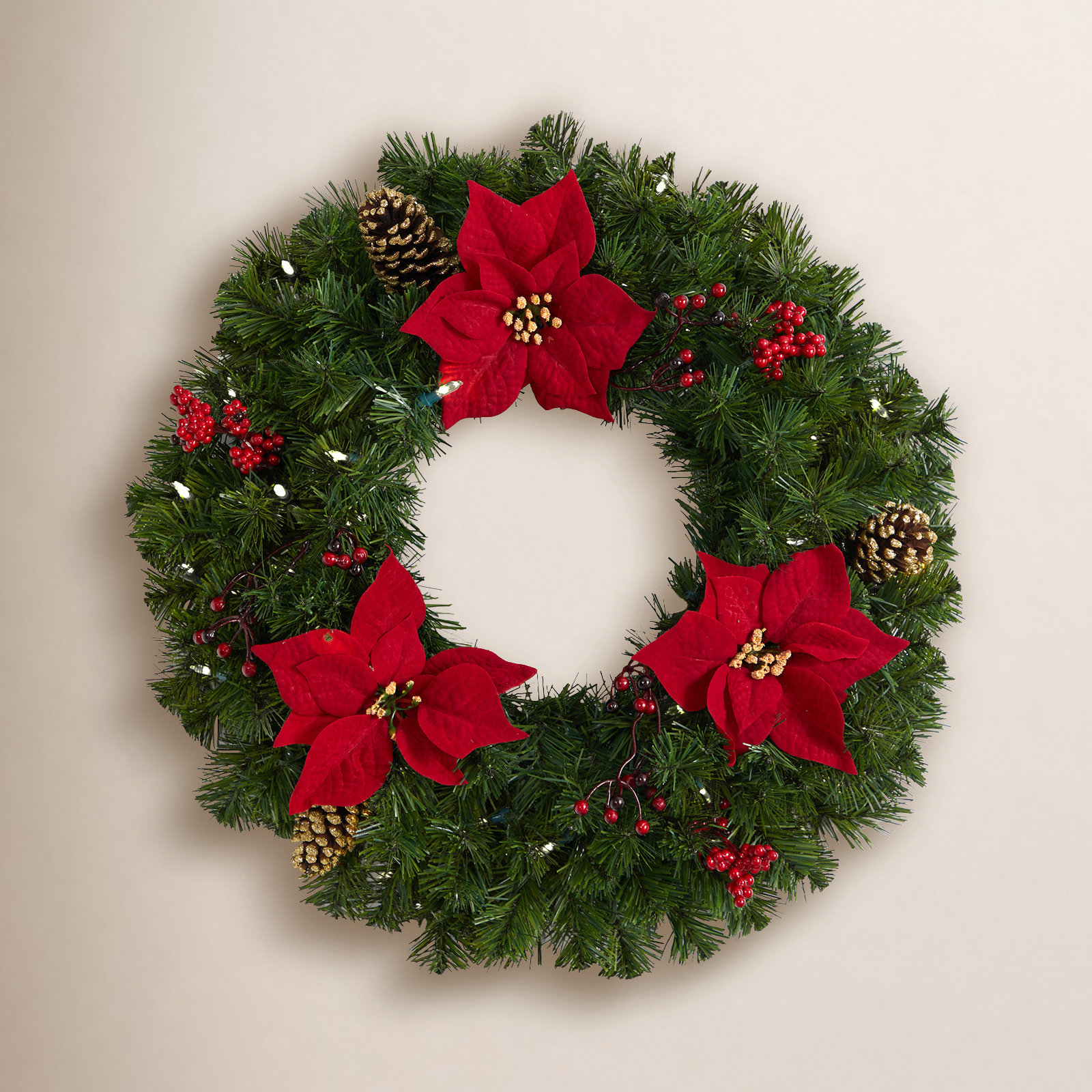 24'' Lighted Wreath
