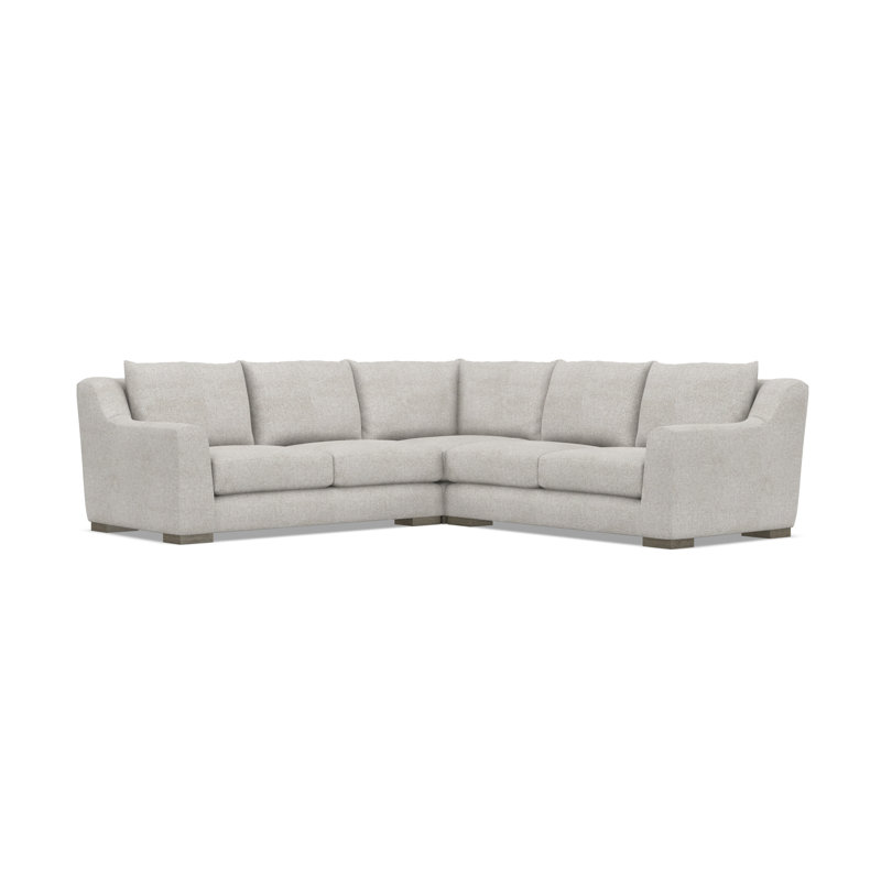 Sectional, Light Gray Polyester, 35" H x  110" W x 110" D, Symmetrical