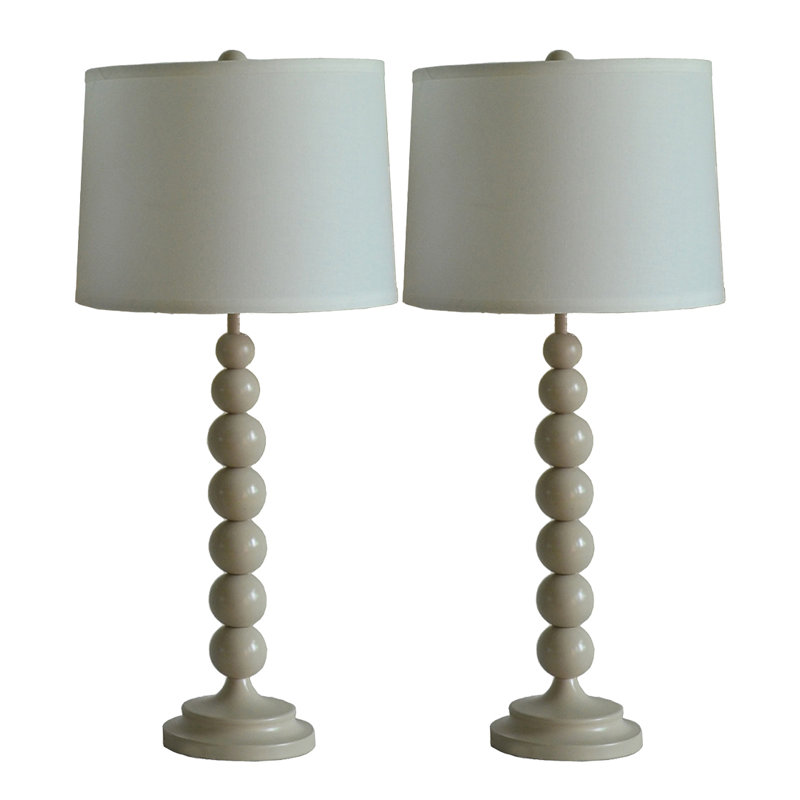 Ferrin Metal Table Lamp, Glossy Sand
