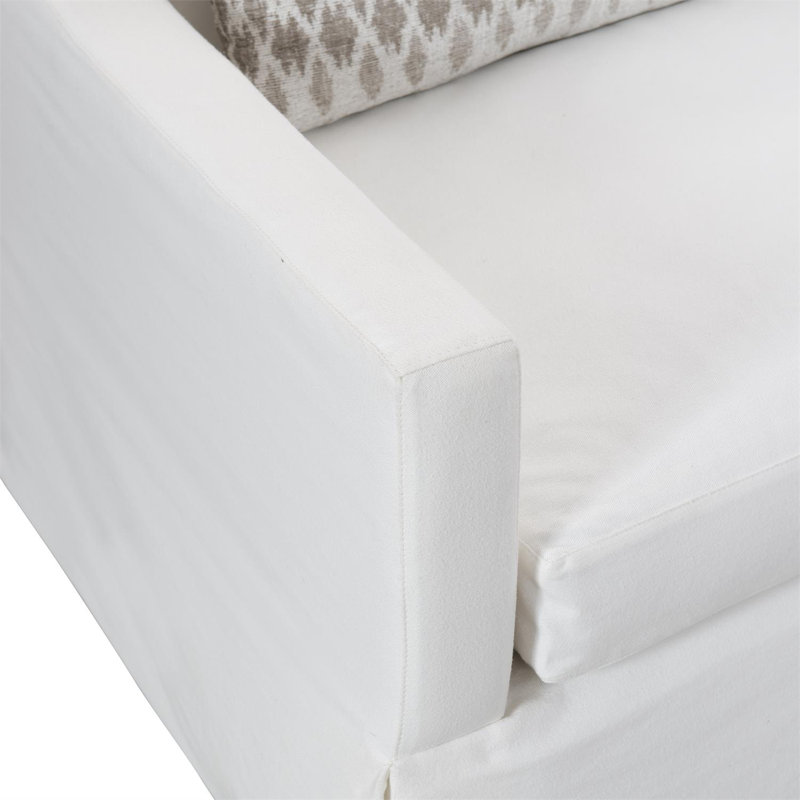 Albion 89'' Slipcovered Sofa, Cream Chenille 1345-002