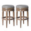 Tabouret de comptoir pivotant de 26 à 30 po de hauteur avec structure en bois massif-1705318297-1705318303-1705318302
