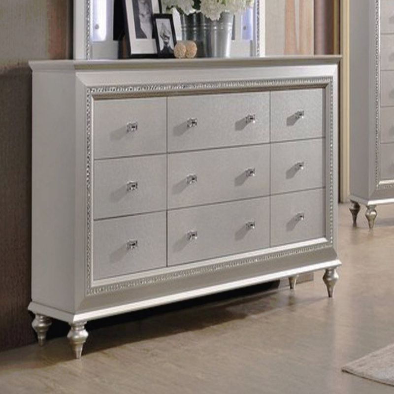 Basic Wooden Dresser, Champagne