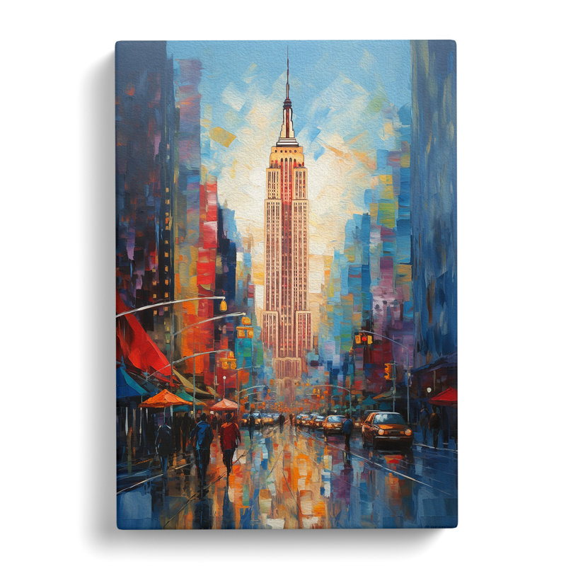 Empire State Building Contemporary - Wrapped Canvas Print, 76cm H x 50cm W x 3cm D