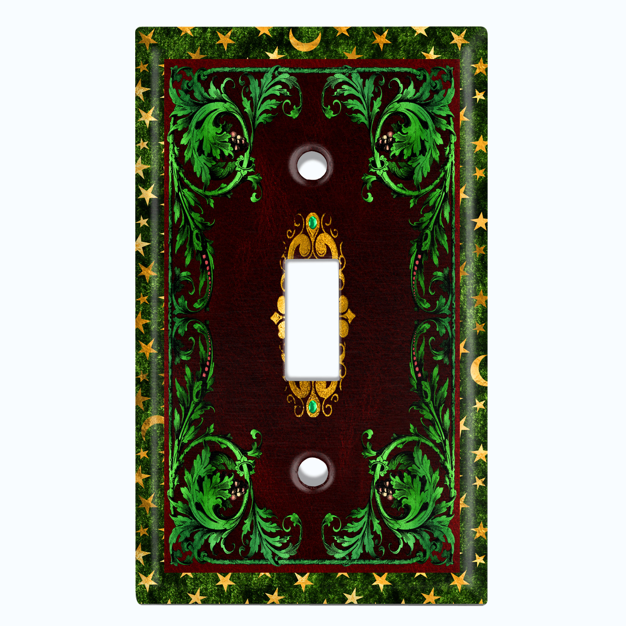 WorldAcc Metal Light Switch Plate Outlet Cover (Elegant Flower Frame ...