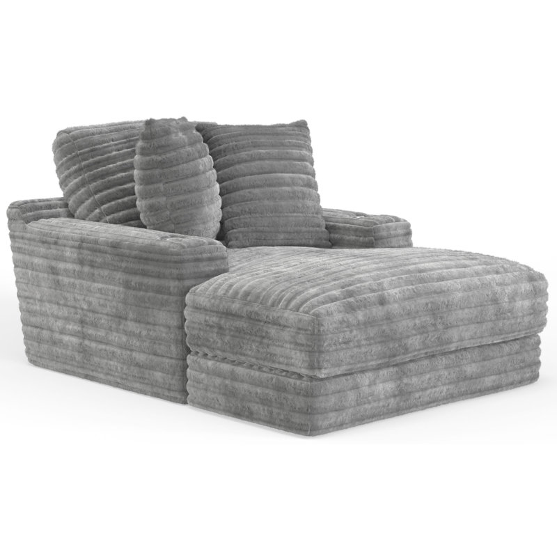 Chaise rembourrée Alcoa, Polyester gris