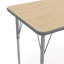 Table rectangulaire commerciale à hauteur réglable avec roulettes verrouillables-134680537