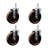 Temp Phenolic 5/8 Inch Threaded Stem Caster Set 2 Brakes SCC