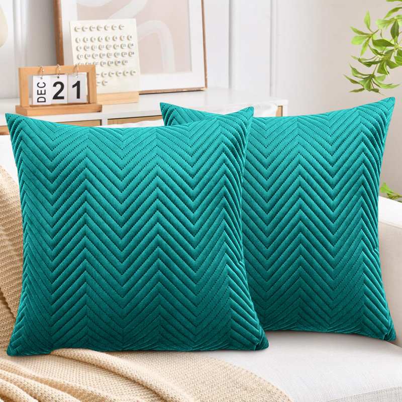 Square Cushion Cover, Emerald