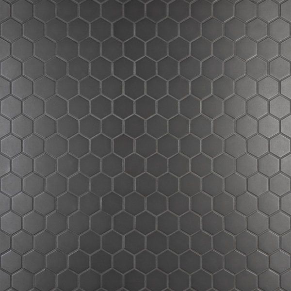 Gotham Hex  2" 11-1/8 " x 12-5/8 " Porcelain Mosaic Floor and Wall Tile