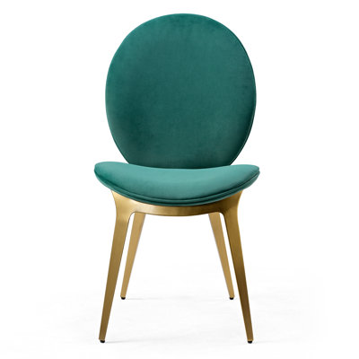 Kataleah, Green Velvet Dining Side Chairs Set Of 2