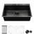 Drop In Gunmetal Black Basin Sink 28X22 - Stainless Steel 16 Gauge Single Bowl Surface No Damage Kitchen Large Prevents Rust And Scratches