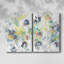 Motif de fleurs murales I - Toile tendue avec châssis de qualité supérieure - Prêt à être accroché-389806729