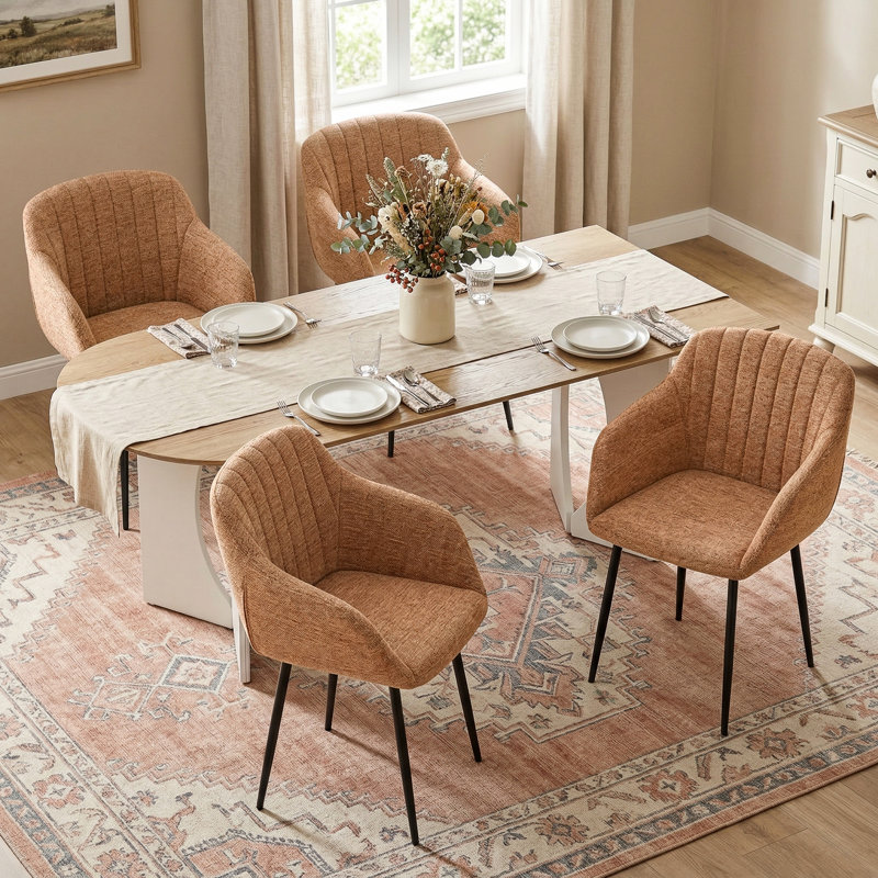 Ohio Upholstered Dining Chair, 4, Camel Chenille