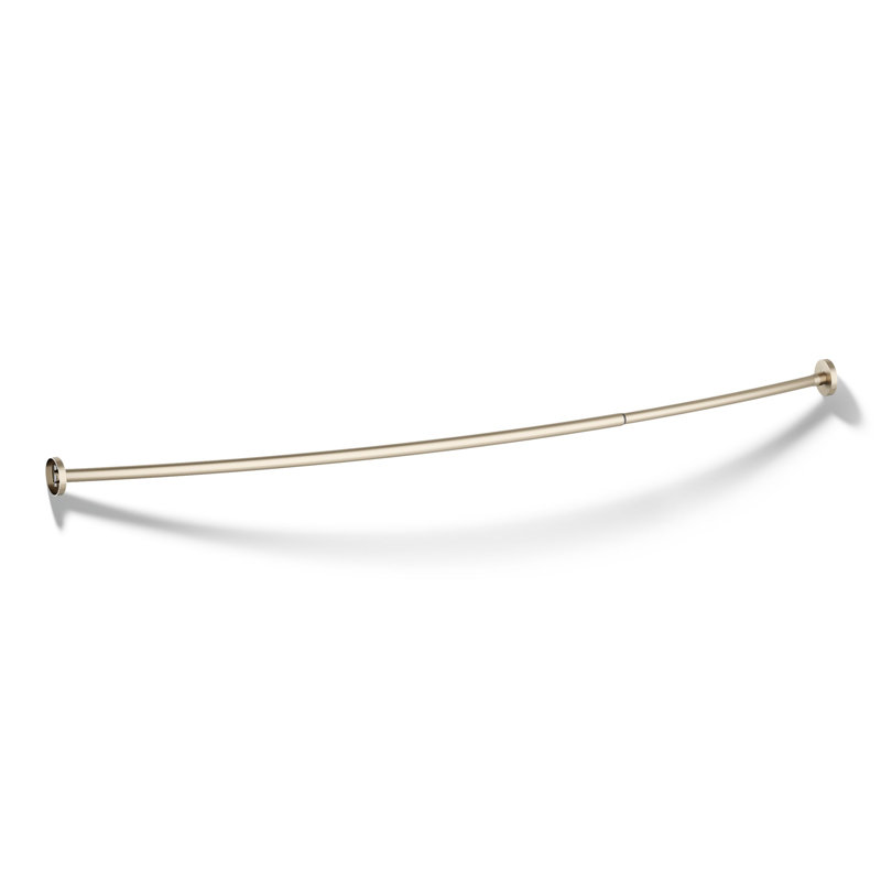 Expanse 76" Curved Fixed Shower Curtain Rod, Bronze