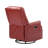 Elimelec Genuine Leather Manual Swivel Recliner-1899410574