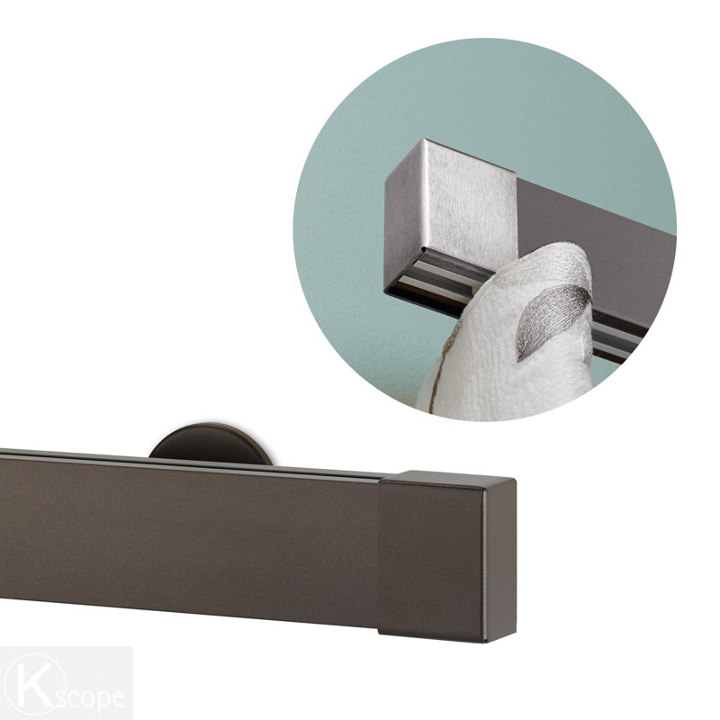 Tringle à rideaux simple décorative en aluminium à traverse Cardwell, Bronze huilé, 60 po