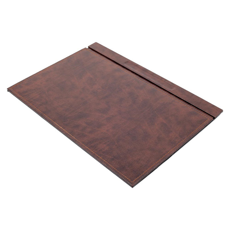 Michelet Leather / Faux Leather Desk Organiser Set, Brown