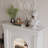 Beige Solid Wood Electric Fireplace
