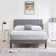 Auxter Upholstered Platform Bed Frame with Adjustable Headboard No Box Spring Needed
